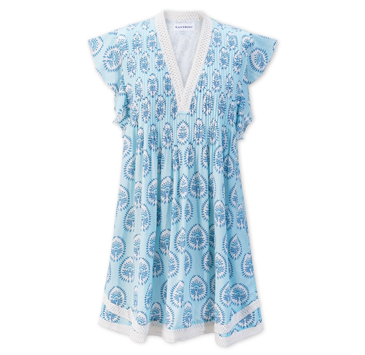 Eden Dress - Blue Medallion