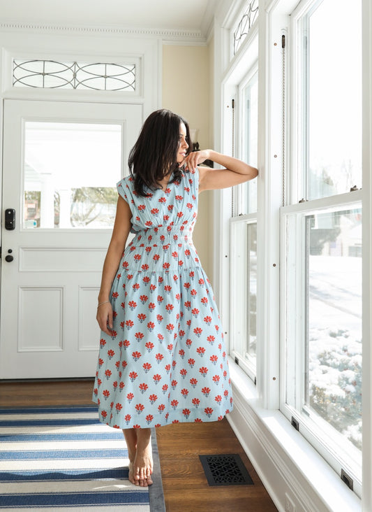 Eva Dress - Poppy Block
