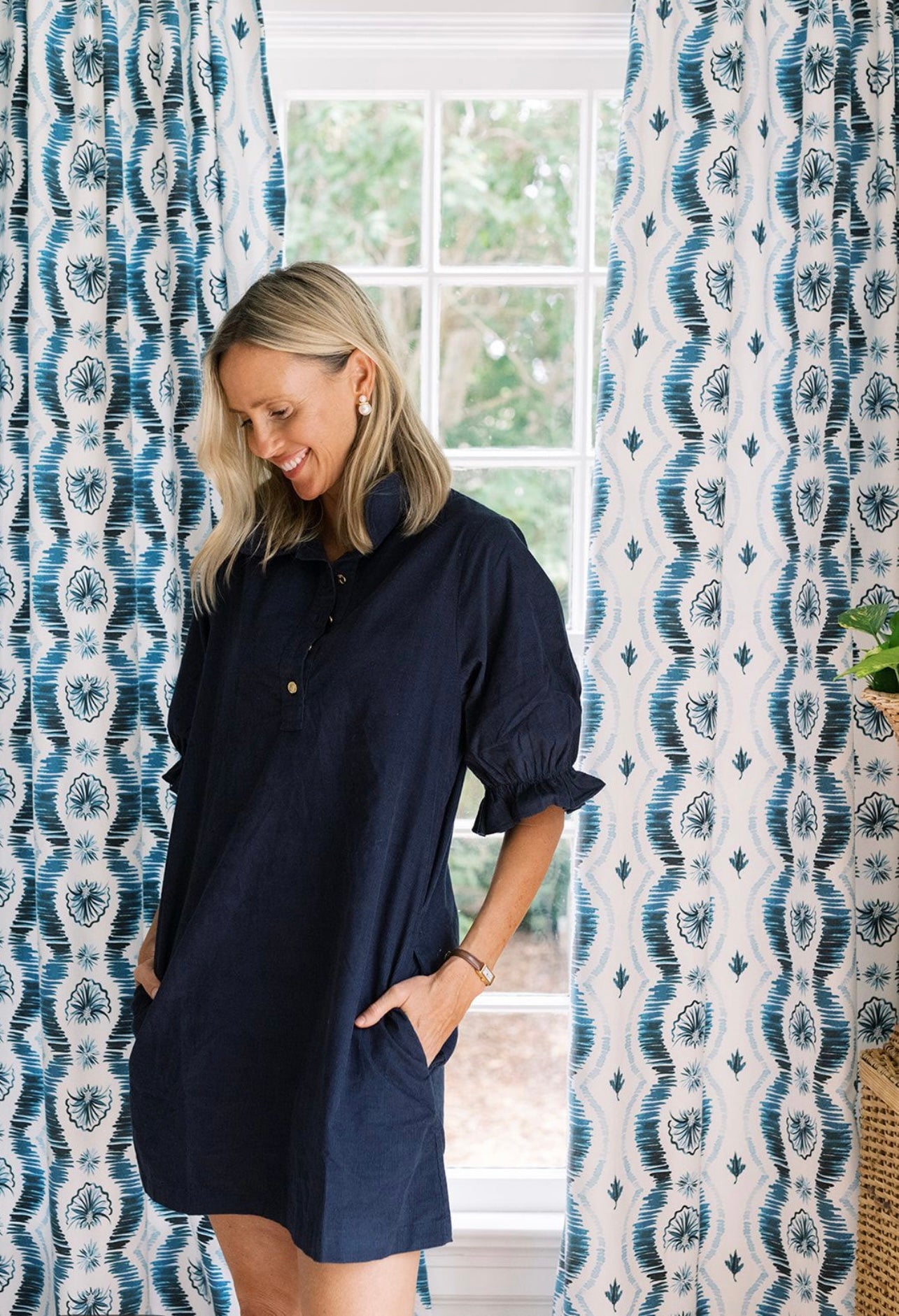 Noel Dress - Navy