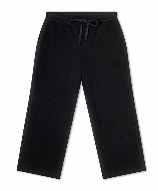 Terry Wide Leg Pant - Black