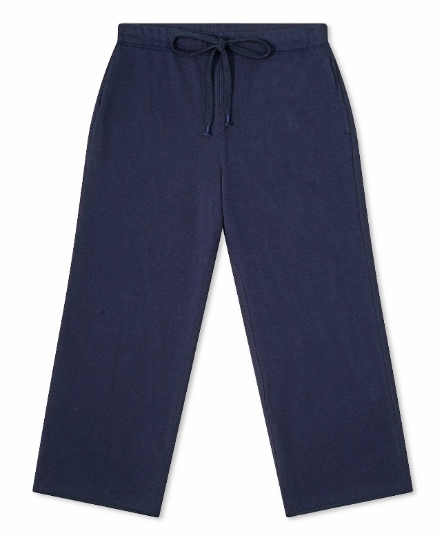 Terry Wide Leg Pant – Navy