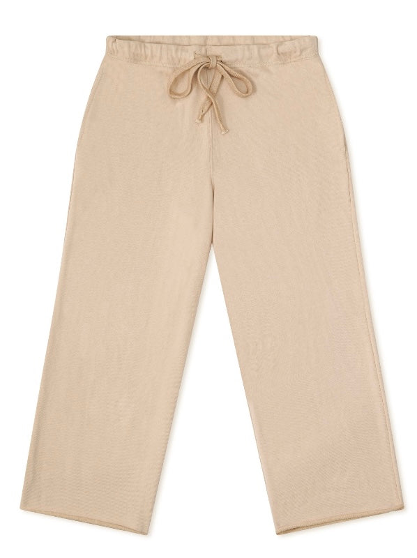 Terry Wide Leg Pant – Ecru