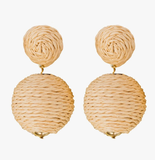 Natural Striped Lido Earrings