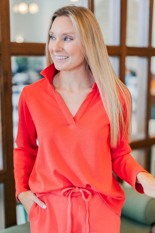 Terry Tunic Top – Poppy