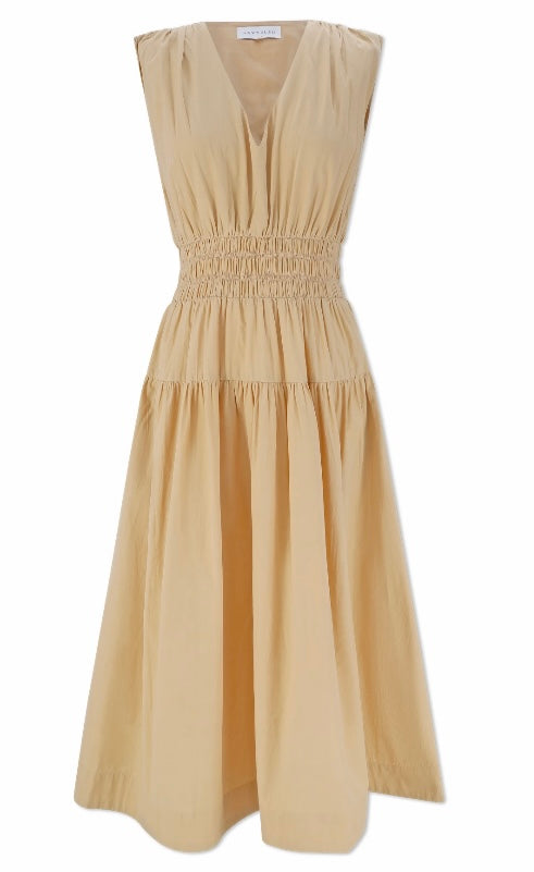Eva Midi Dress - Tan