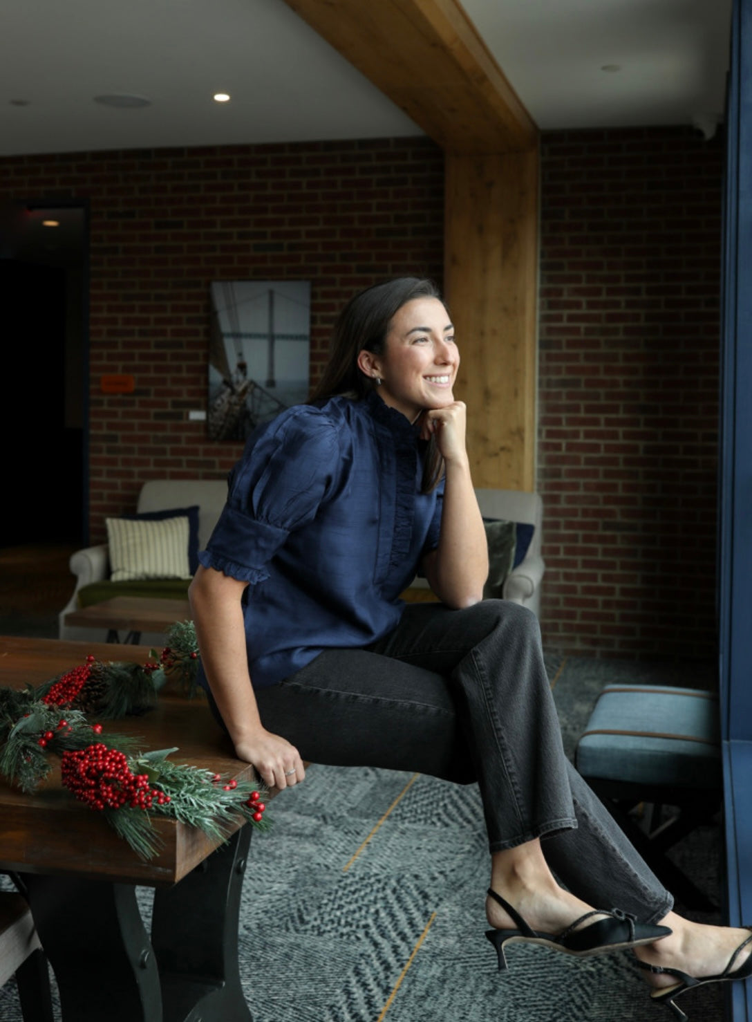 Westport Top - Dupioni Navy