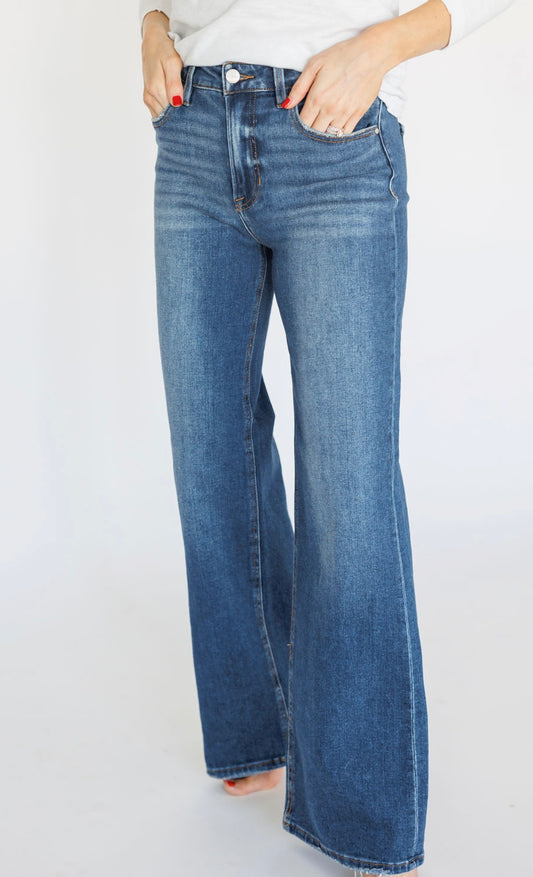 Risen High Rise Straight Jeans
