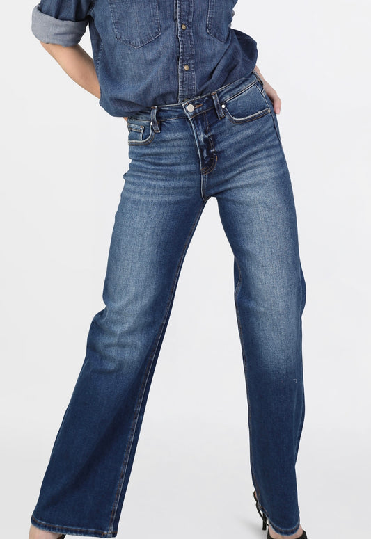 Risen High Rise Straight Jeans