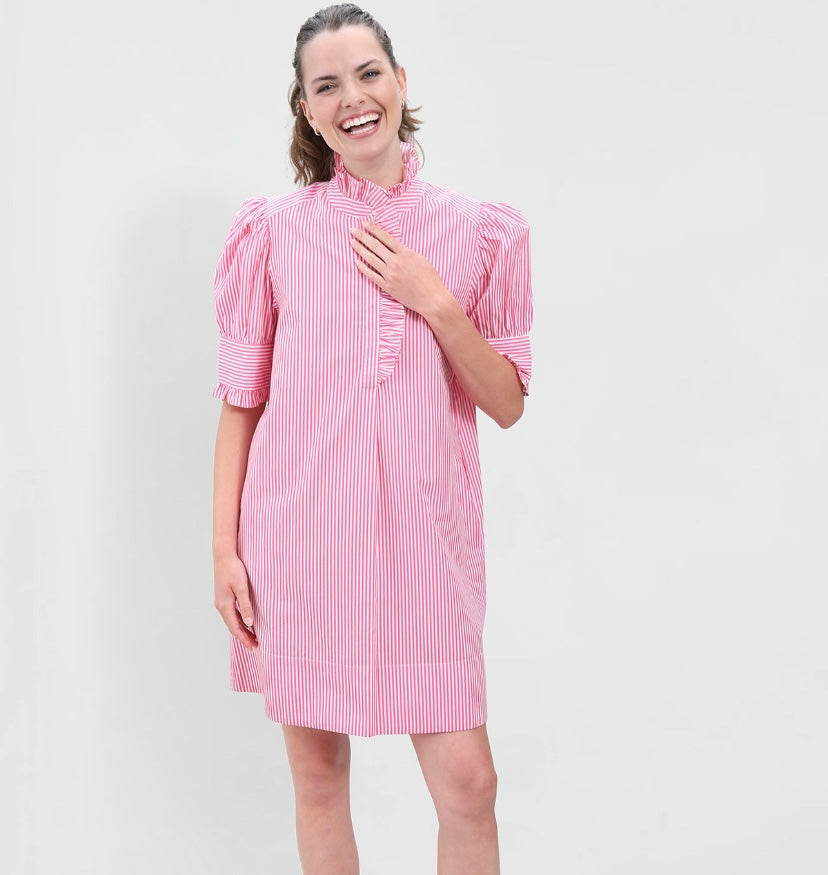 Westport Dress – Pink Striped