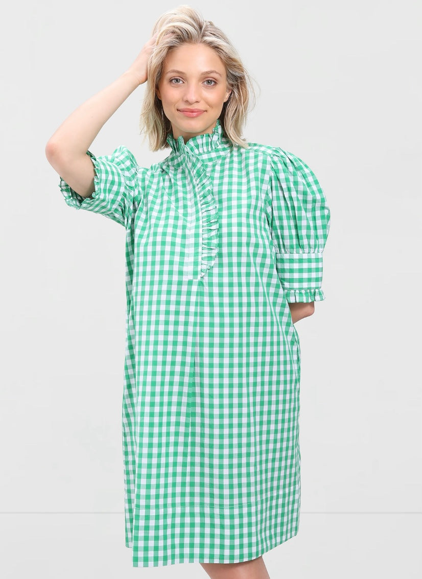 Westport Dress – Green Gingham