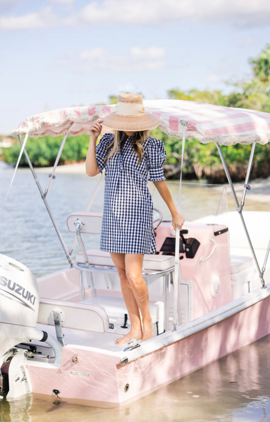 Westport Dress - Navy Gingham