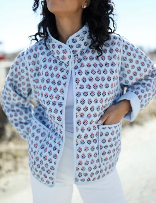 Brookes Block Print Quilted Jacket