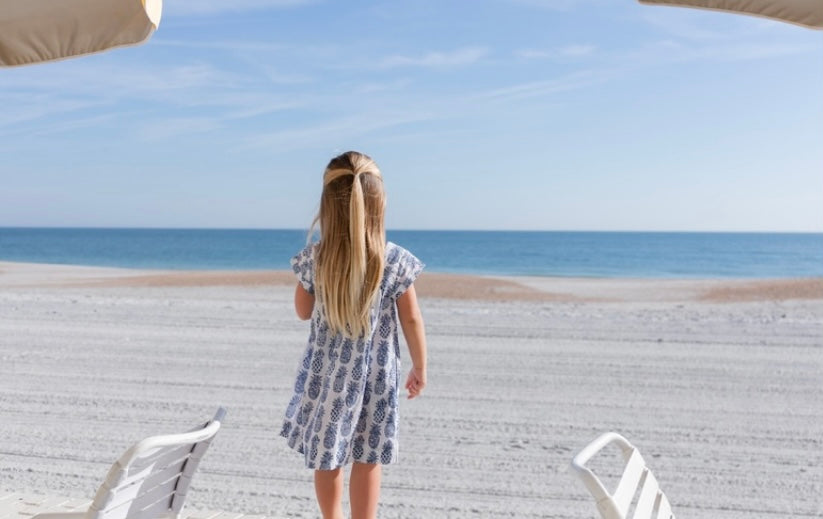 Claire Pineapple Little Girl Coverup by NAVYBLEU