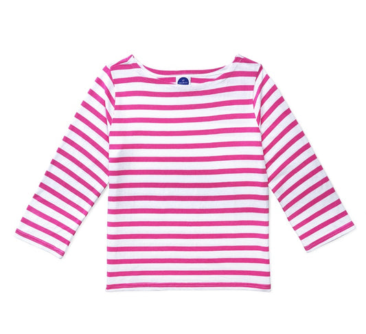 Pink Breton Stripe Shirt by NAVYBLEU