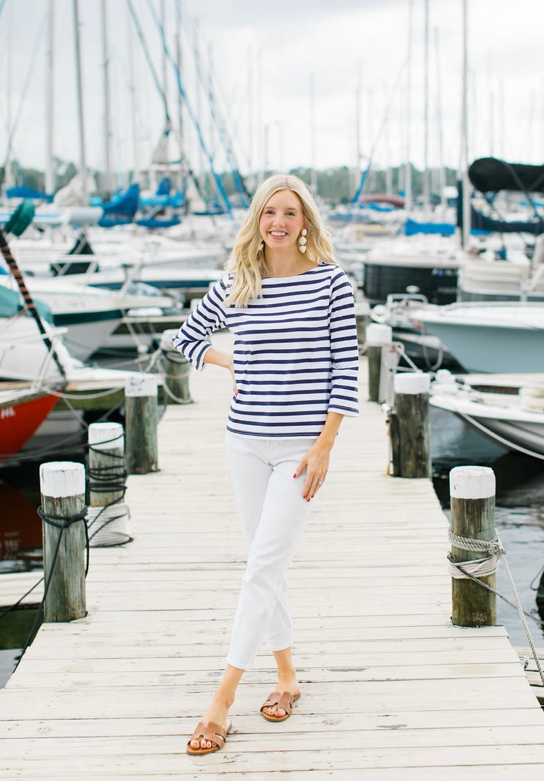 Navy Breton Stripe Shirt by NAVYBLEU