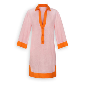 Photo of Fairfield Tunic Dress - Pink/Orange. Click to view.