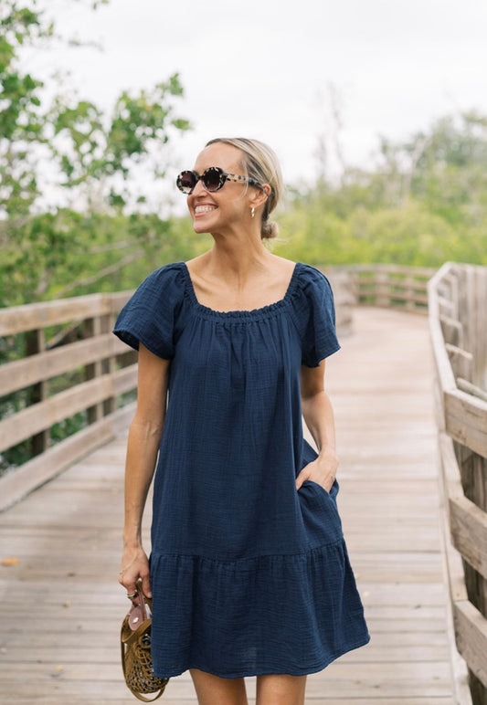 Molly Dress – Navy