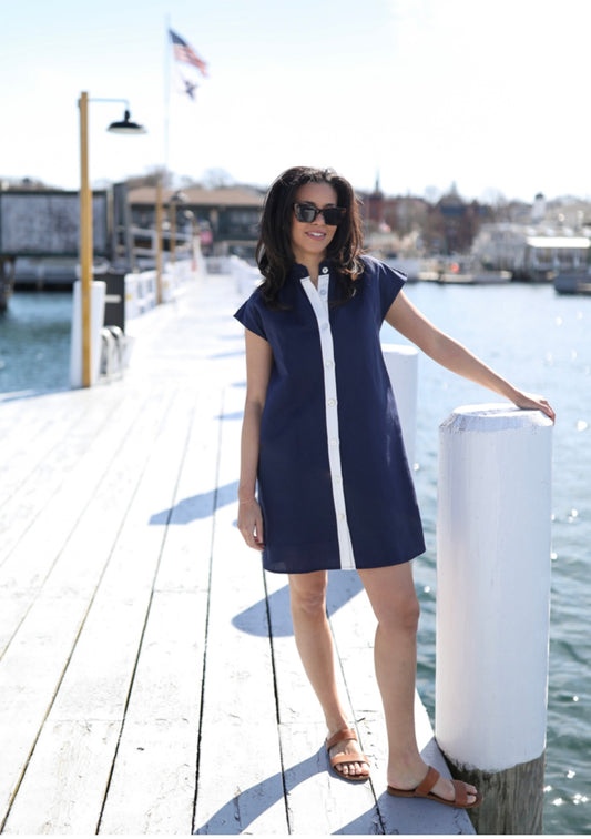 Bennett Dress - Navy