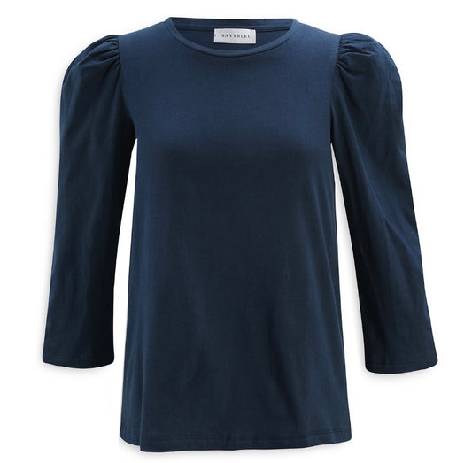 Long Sleeve Puff Sleeve – Navy