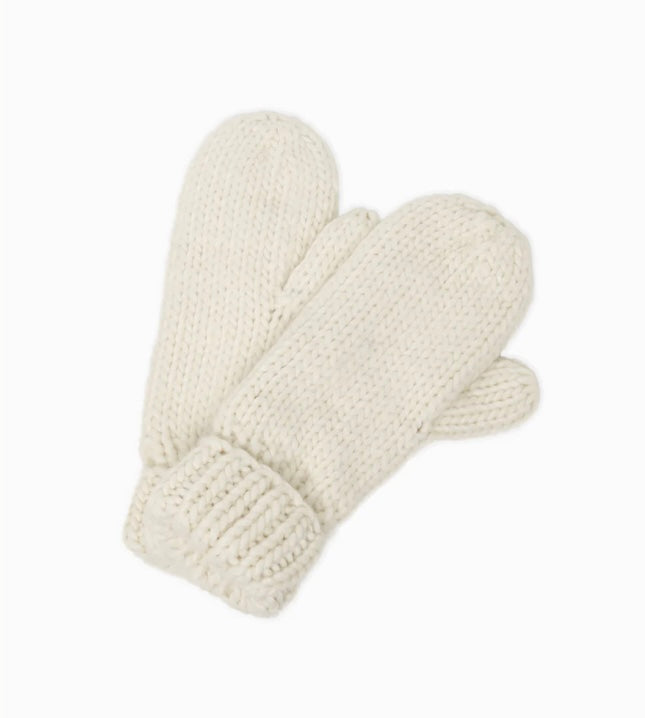 Hand Knitted Mittens – Ivory