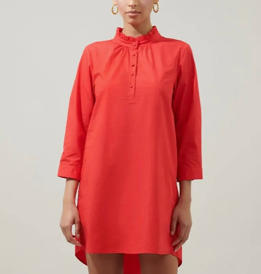 Collared Shirt Dress - Poppy