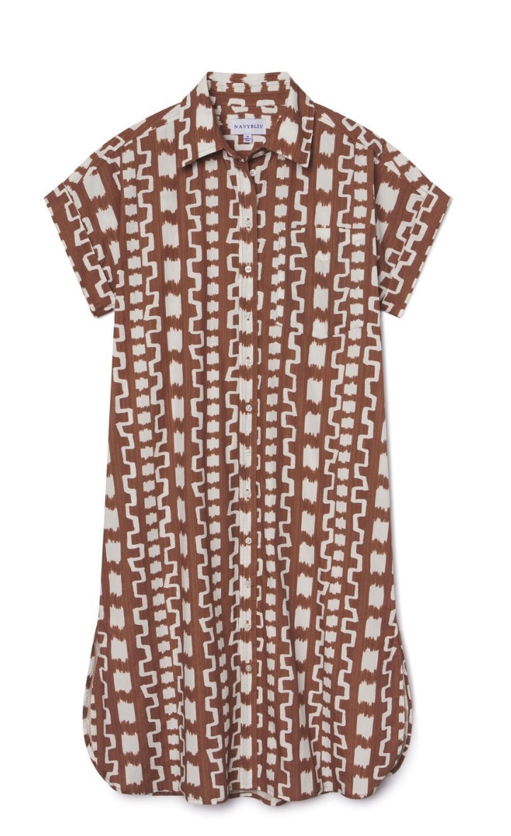 Mimi Brown Wiregrass Midi Dress | Maggie Collection