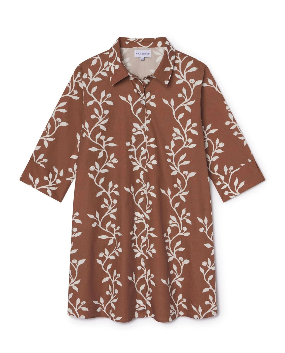 Holland Dress in Inkberry Brown | Maggie Collection