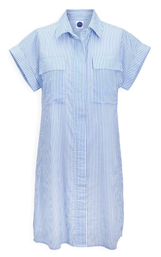 Harper Dress – Blue Stripe