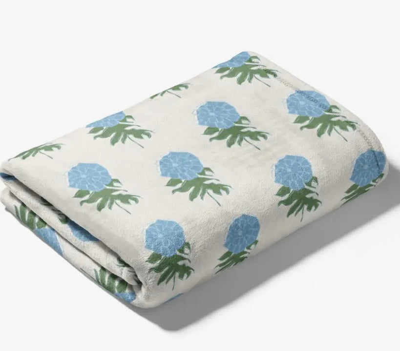 Blockprint Throw Blanket
