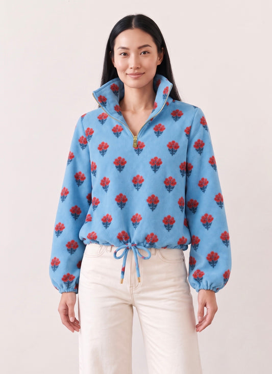 Dudley Stephens x NAVYBLEU Boardwalk Fleece - Cottage Blue Floral