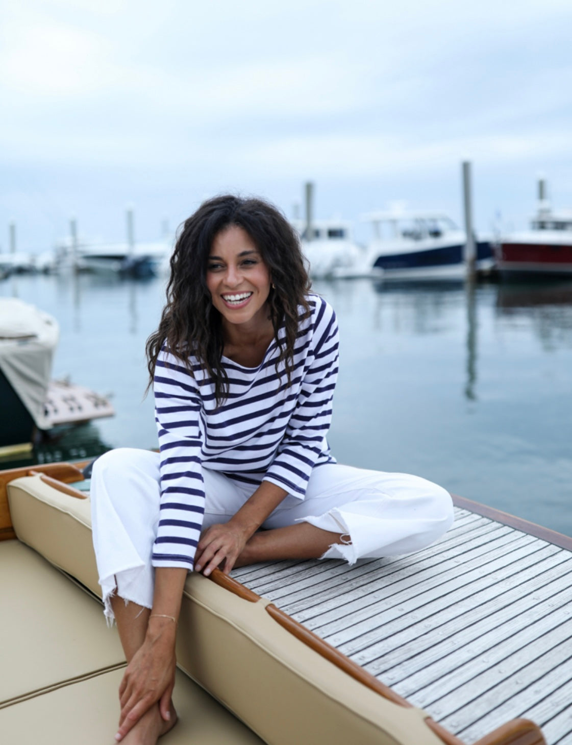 Navy Breton Stripe Shirt by NAVYBLEU