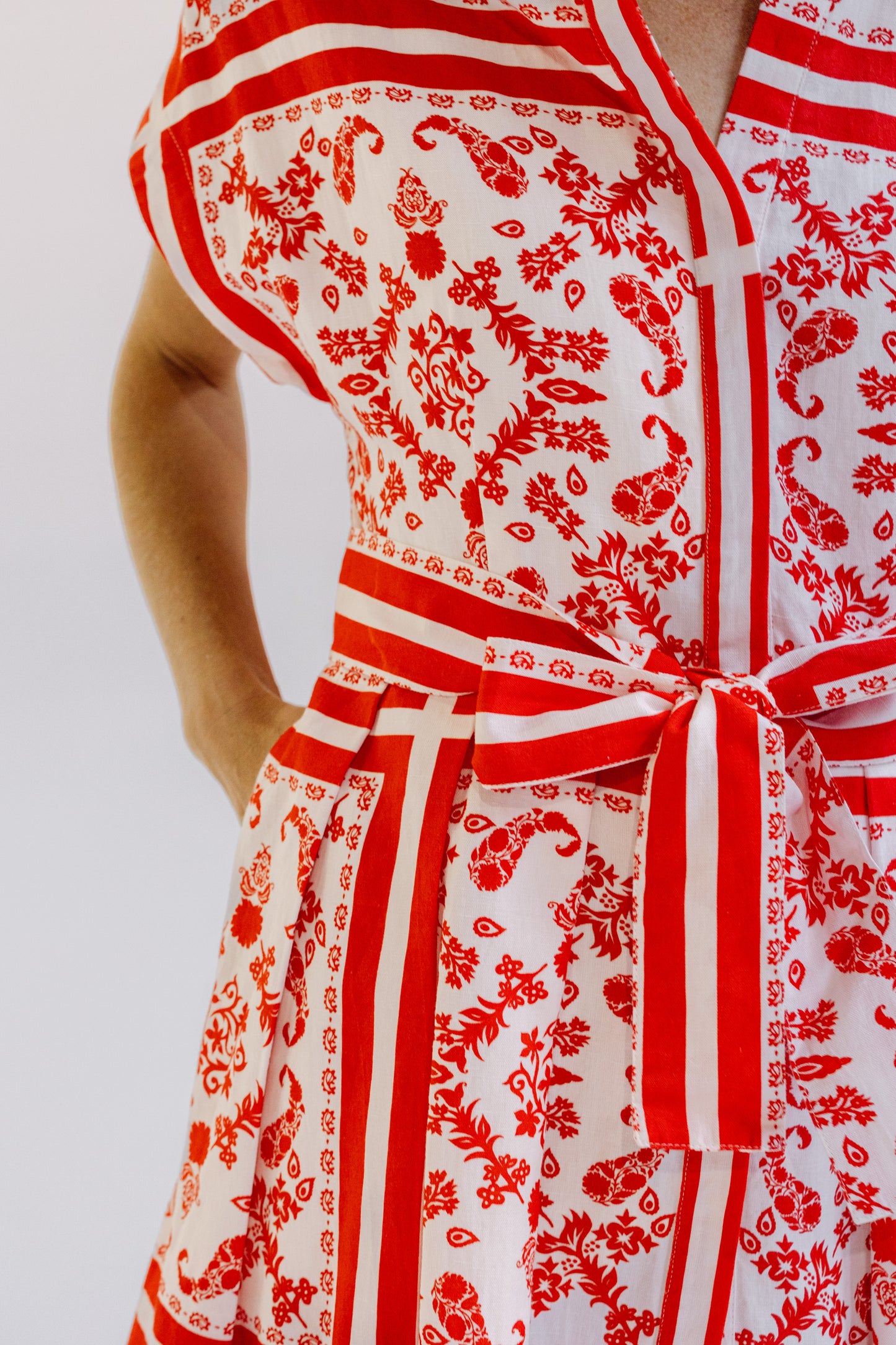 Winnie Dress - Red Paisley