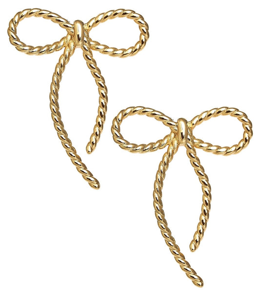 Mini Tory Bow Earrings