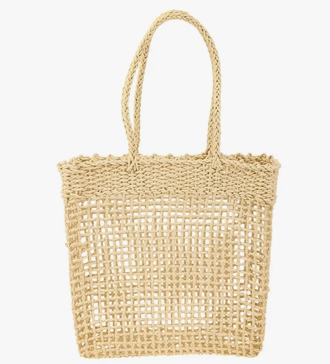 Straw Net Tote Bag