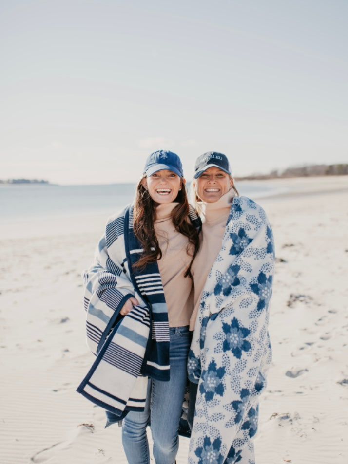 navyBLEU x ChappyWrap Striped Blanket