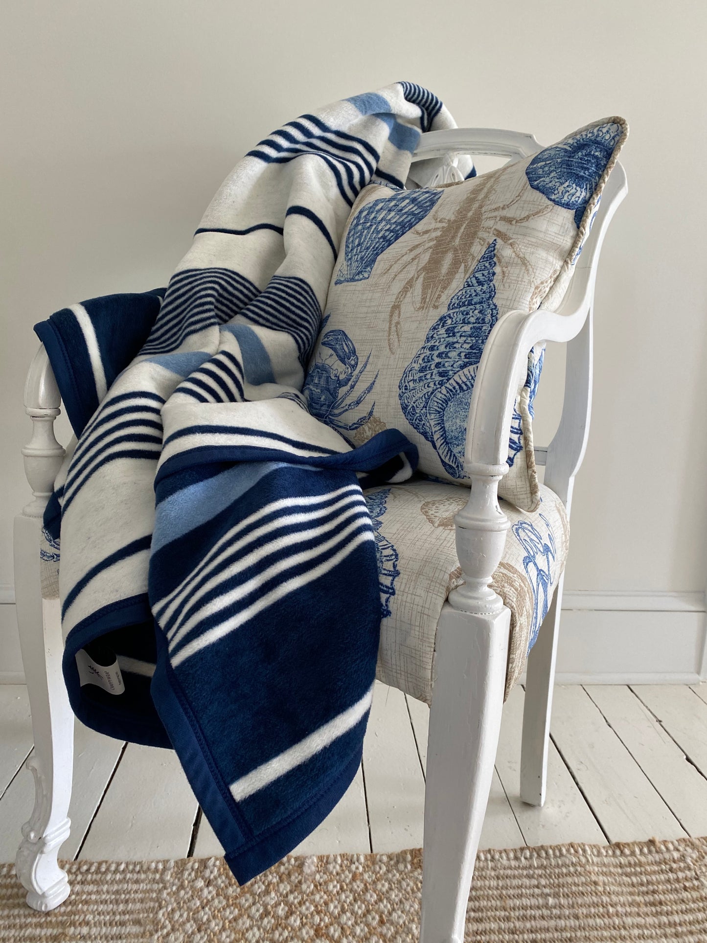 navyBLEU x ChappyWrap Striped Blanket