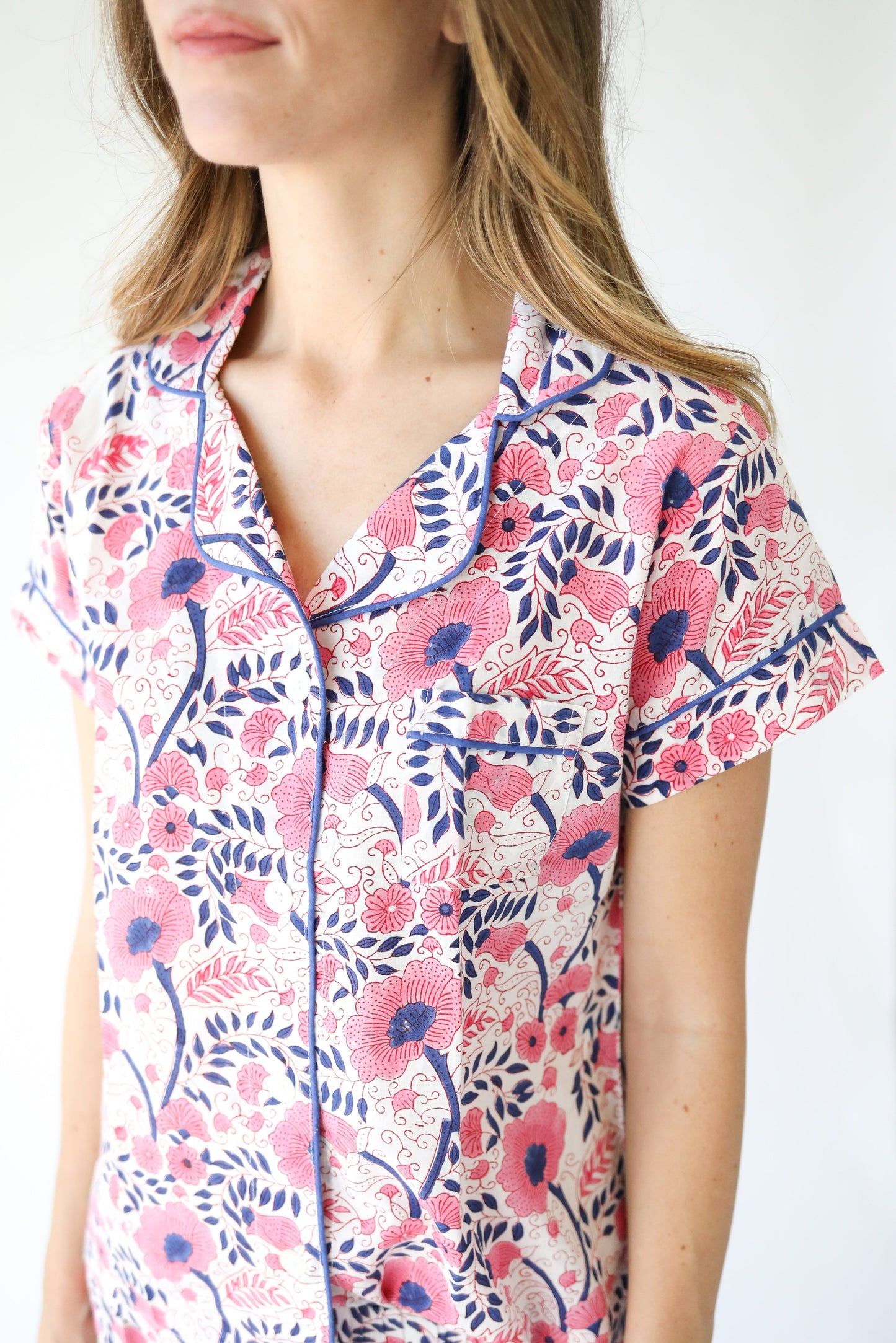 Katherine Short Sleeve Pajamas By navyBLEU