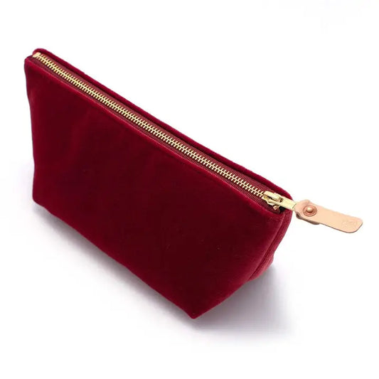 Scarlet Velvet Travel Clutch
