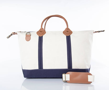 Navy Weekender Canvas Travel Bag