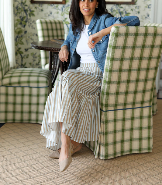 Brown Stripe Skirt