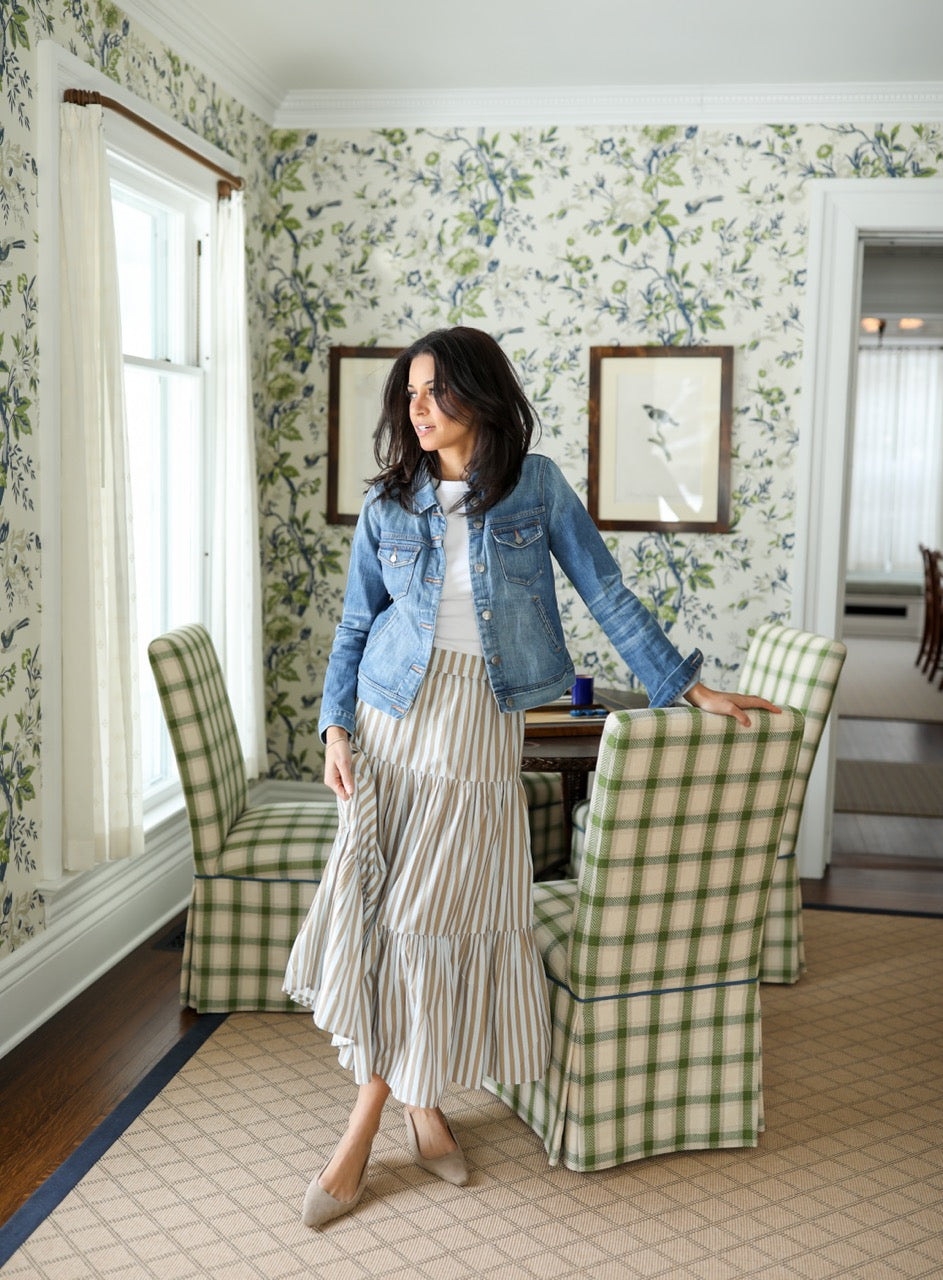 Brown Stripe Skirt