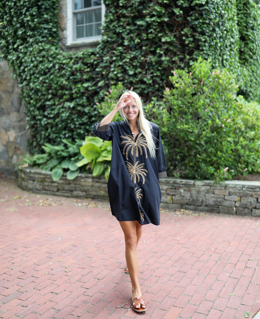 Campbell Dress - Black Palm