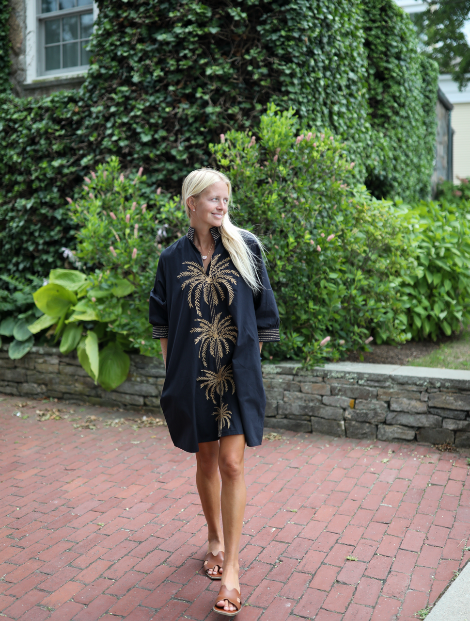 Campbell Dress - Black Palm