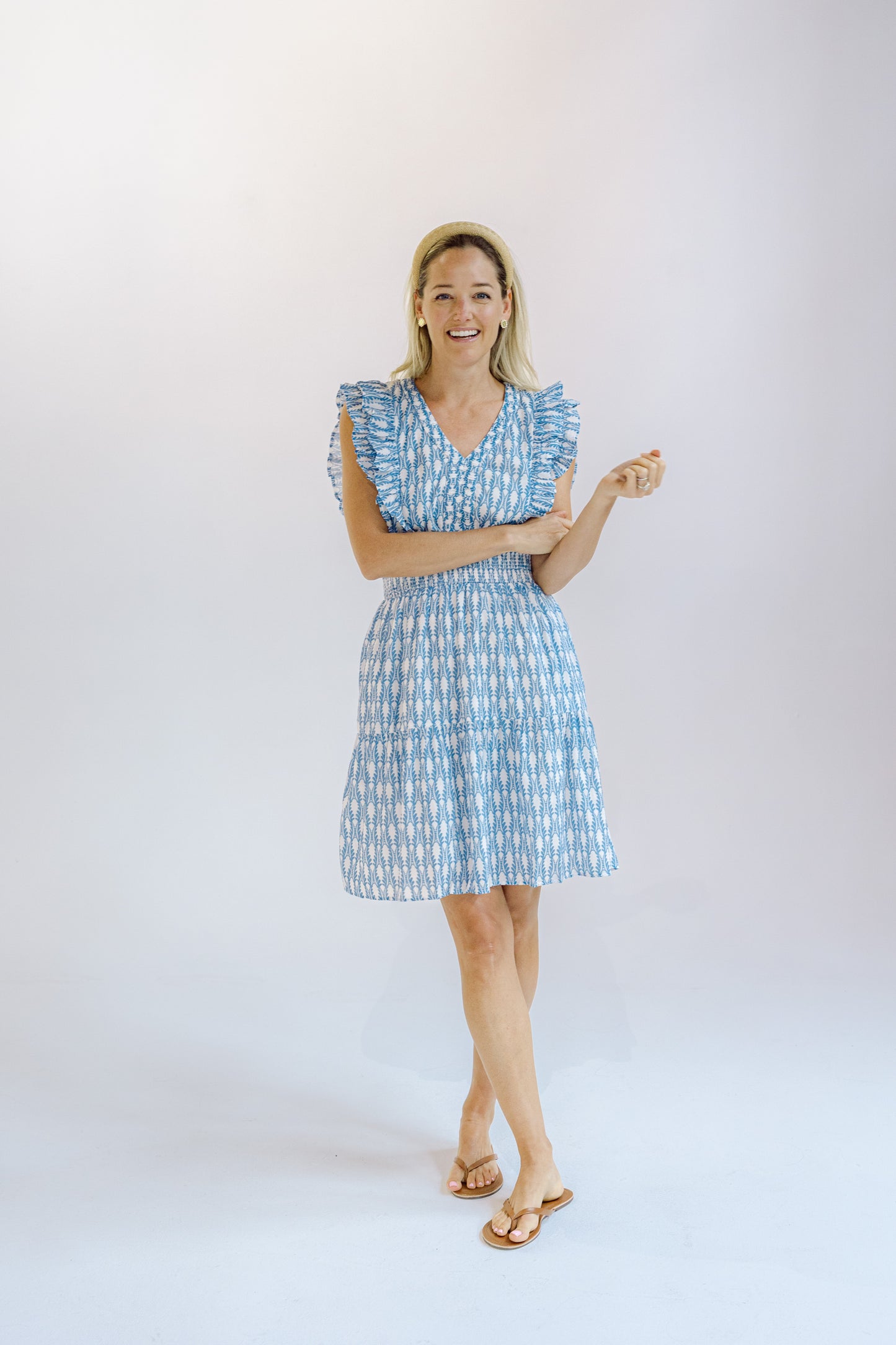 Christopher Dress - Blue Scale