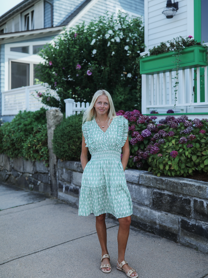 Christopher Dress - Green Sea