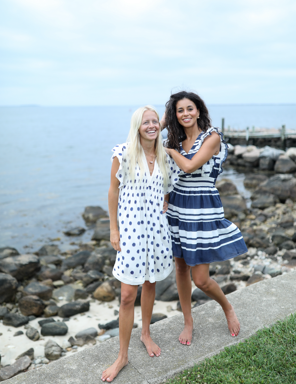 Christopher Dress - Navy Stripe