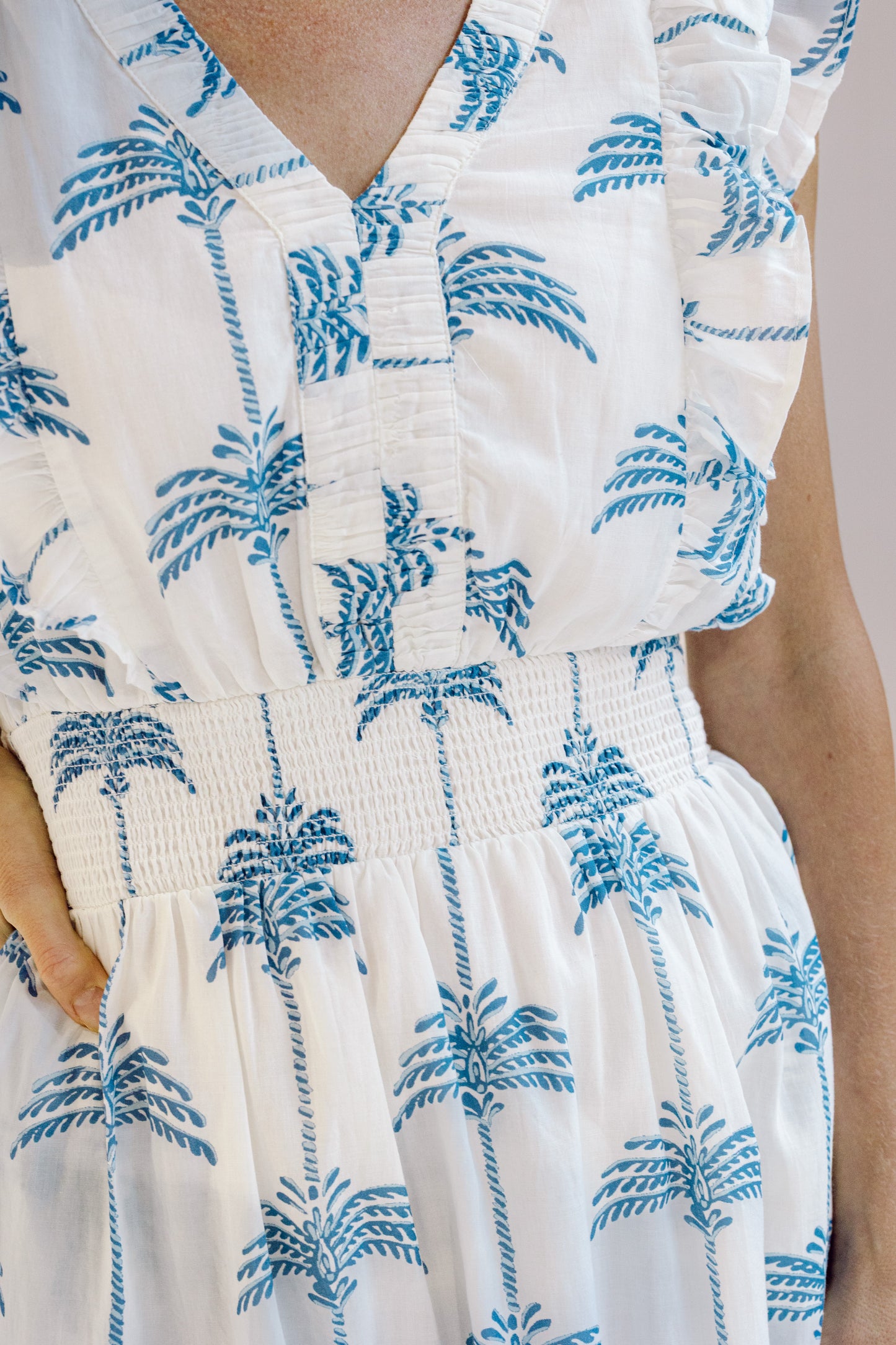 Christopher Dress - White Palm