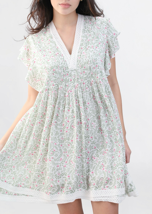 Eden Dress – Dainty Green Floral