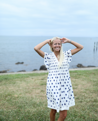 Eden Dress - Cream Polka Dot
