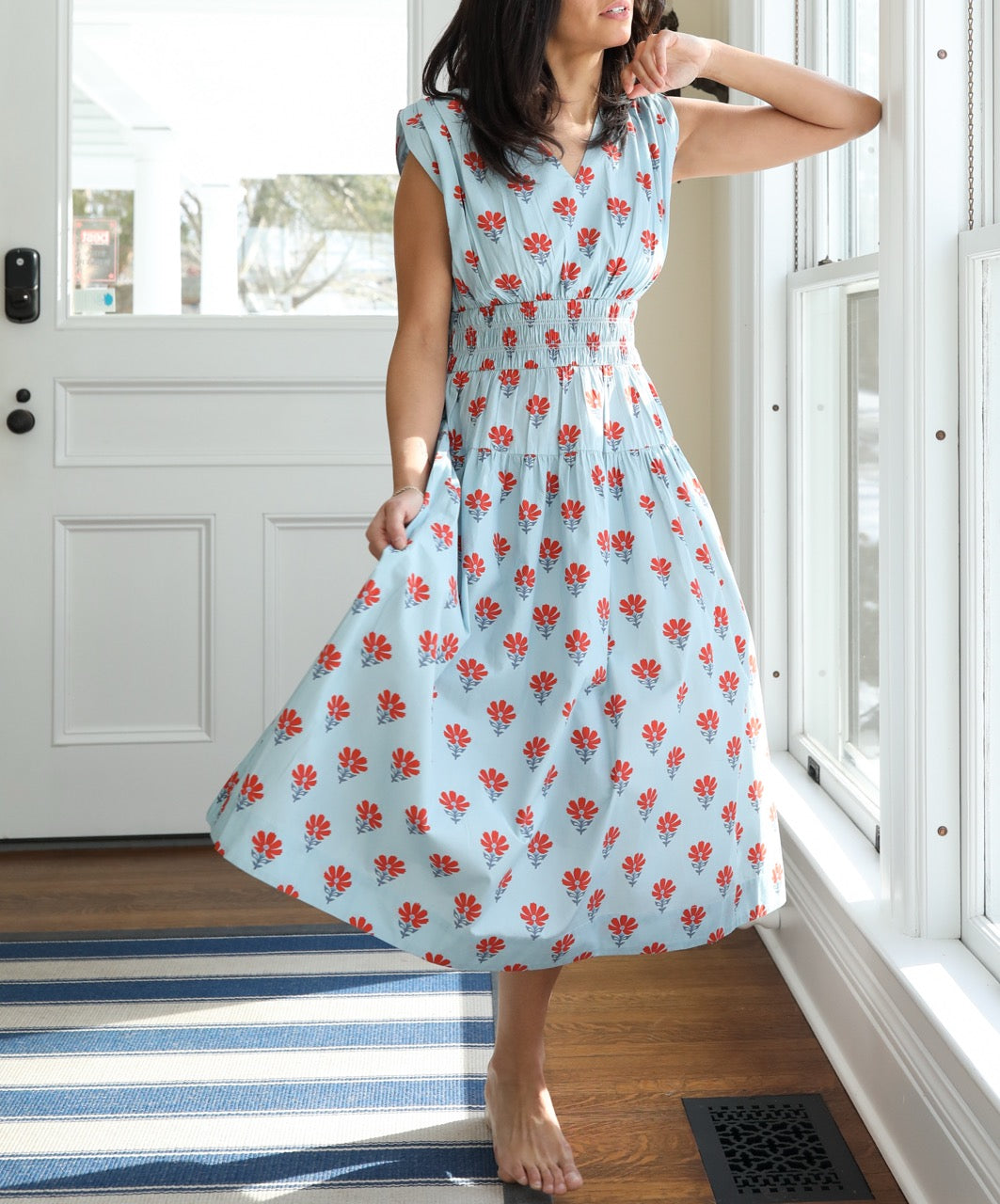 Eva Dress - Poppy Block